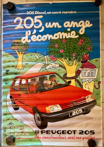 Affiche 205 diesel sacré - 205, diesel,