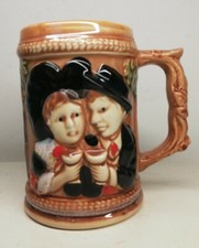 Ancien mug à bière vintage, déco Champêtre , collection H 12,5Cm XXème, Japan