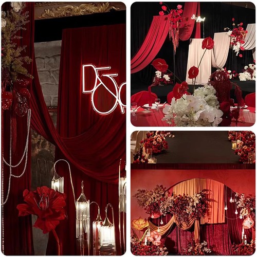 Couleurs rouge tissu - 14,