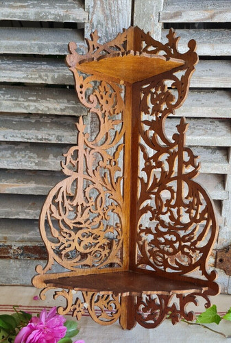Ancienne etagere angle en - d'angle,