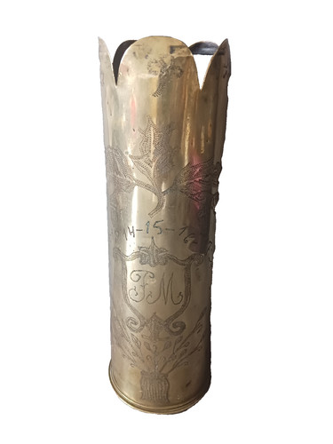 Ancien obus cuivre 18 - ancien,