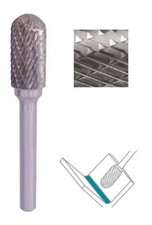 Fraise lime CW cyl. bout arrondie SC dent. Croisée Ø 16X25 lt 275 queue Ø 6