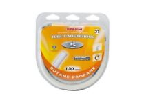 TUYAU TUBE CAOUTCHOUC GAZ BUTANE PROPANE 6 x 12 MM 1.5 METRE + 2 COLLIERS 5 ANS 