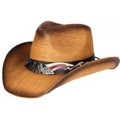 Chapeau cowboy marron paille - cowboy,