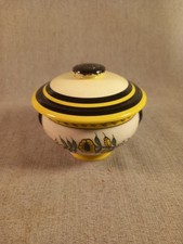 Ancienne bonbonnière en faience de Quimper signée Henriot, pot en céramique