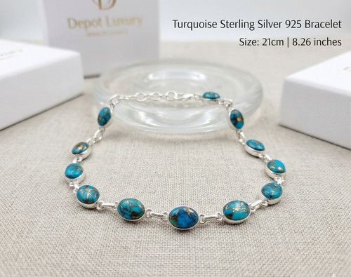 Bracelet turquoise naturelle - bracelet,