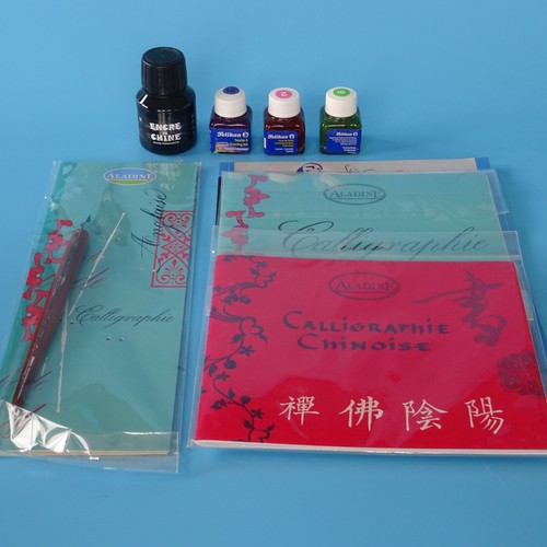 Ensemble calligraphie chinoise - ensemble,