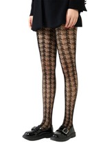 Collant Résille Noir Motif