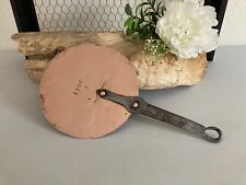 325⚜️ Ancien Couvercle Plat en Cuivre IBDC Pour Casserole Vintage Diamètre 16 Cm