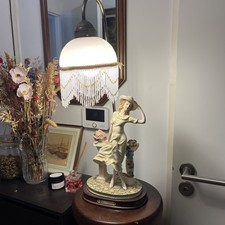 lampe de table art déco Pâte De Verre Pampille Ruby’s Collection