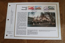 feuillet CEF 1977 premier 1er jour CONSEIL EUROPE STRASBOURG 389