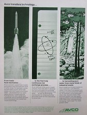 11/1972 PUB AVCO SYSTEMS WATER PURIFICATION TRANSFER TECHNOLOGY ORIGINAL AD