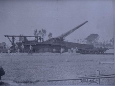 Lot de 35 négatifs photographies 1914-1918. Artillerie Lourde sur Voie Ferrée.