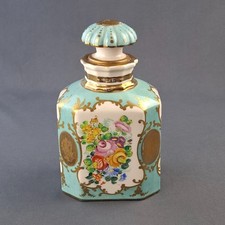 Ancien Grand Flacon à Parfum En Porcelaine à Décor De Fleurs Dlg Sèvres
