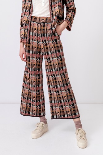Ivko pantalon tartan rose - tartan, brun