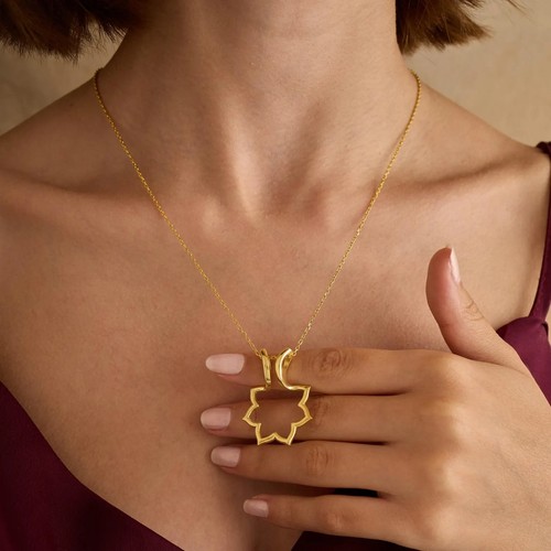 Pendentif tournesol argent - pendentif,