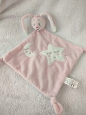 Doudou plat tete Lapin rose