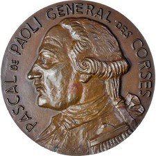 France, Médaille, PASCAL DE PAOLI GENERAL DES CORSES, History, 1976, J. P.