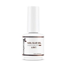 6 en 1 Colle Faux Ongles Extra Forte 15ml Gel Glue pour Pose Américaine Ongle...