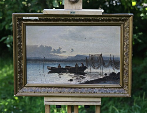 Huile sur toile xixe siècle - huile,