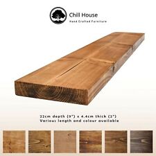 Étagère flottante rustique en bois massif gros fait main avec supports 9 x 2