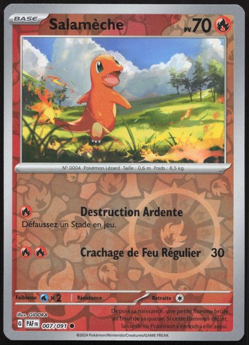 Carte pokémon salamèche - carte,