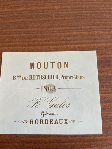 Etiquette château mouton - etiquette,