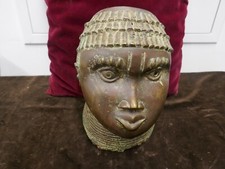 tete africaine en bronze d'une