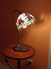 lampe style tiffany À poser Pied Grappe De Raisin Déco Tendance Vintage 