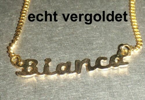 Collier prénom bianca or - prénom,