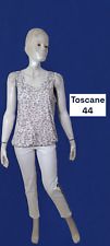 Toscane Taille 44   ? superbe haut top débardeur beige blanc femme
