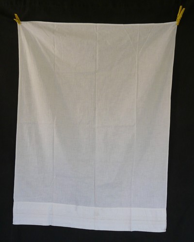 Drap plat berceau - ancien, blanc