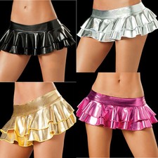 MICRO MINI JUPE 36 38 XS S CUIR VINYLE SEXY FEMME WOMAN SKIRT UNDERWEAR