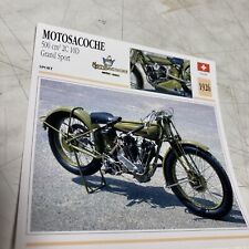 Motosacoche 500 2c 10D grand sport 1926 carte moto collection Atlas Suisse