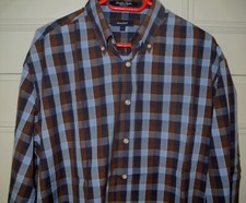 Chemise manches longues GANT L Régular fit ( grand) / XL carreaux bleu marron