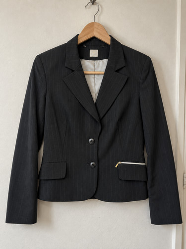 Blazer camaïeu noir fines - blazer, à