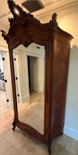 Antique Walnut Rococo Armoire