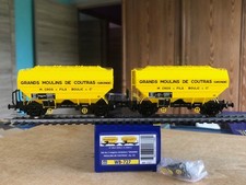 REE WB-727 SNCF COFFRET DE 2 WAGONS CÉRÉALIERS HO (L479)