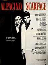 Al Pacino Michelle Pfeiffer SCARFACE Brian De Palma 1983 FRENCH POSTER 47x63