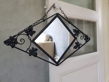 Ancien Miroir Fer Forgé ART
