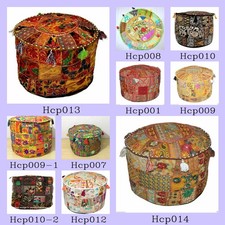 Pouf Ottoman Chaise Assortiment Patchwork Fait Main Pouffe Poof INDIEN Décor