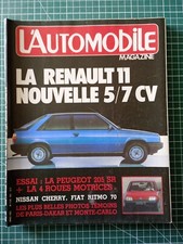 AJ100 L'AUTOMOBILE 1983 N°441 Renault 11 Peugeot 205 SR Datsun Cherry Ritmo II