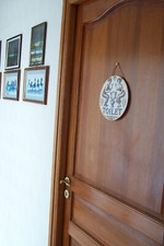 PLAQUE RONDE Signalétique de la Porte des WC Impression HUMORISTIQUE