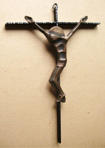 Crucifix mural bronze - bronze, de