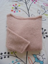 Pull ultra doux et chaud vieux rose polyester T L/XL neuf