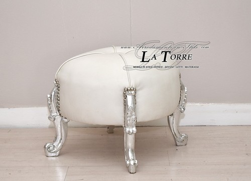 Pouf eneas rond - luigi, xv