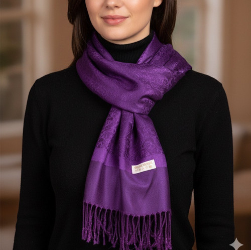Echarpe pashmina soie laine - pashmina,