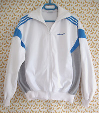 Veste Adidas Challenger blanc et ciel Ventex 80S Vintage Jacket Homme - 180 / L