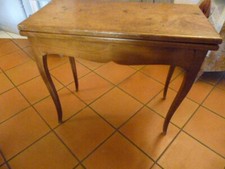 Table de jeu pliante ancienne style Louis Philippe Console en Bois massif -