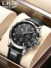 MONTRE HOMME A QUARTZ LIGE AVEC COFFRET WATERPROOF 